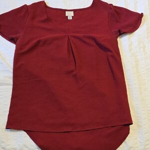 a new day Rich Red Short Sleeve Top